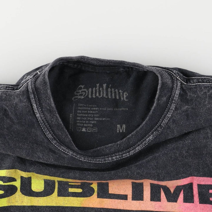 SUBLIME Band T-shirt, Men's M size cotton black type Vintage Second Hand