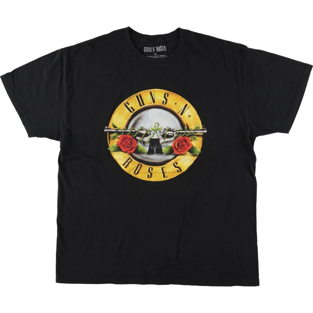 GUNS N' ROSES Guns N' Roses Band T-Shirt Band Tee Men's XL cotton black type Vintage Second Hand