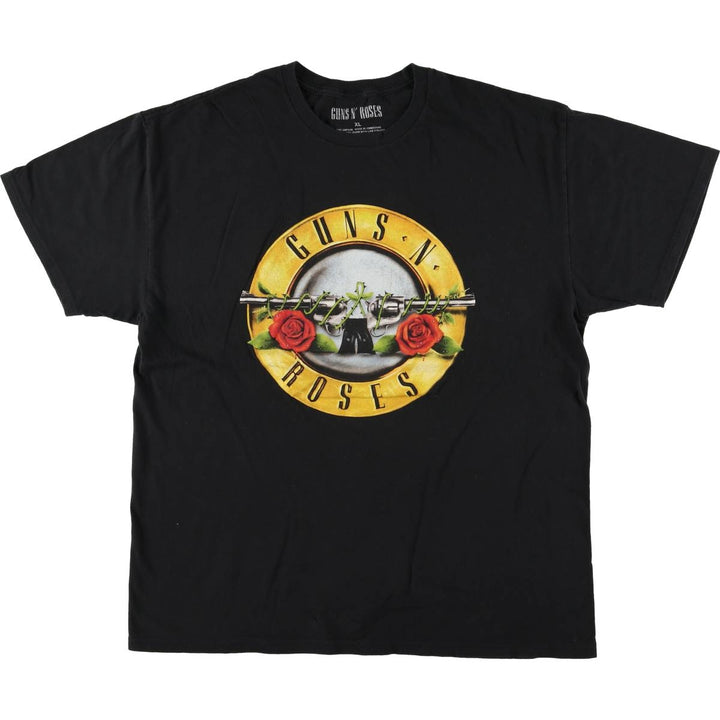 GUNS N' ROSES Guns N' Roses Band T-Shirt Band Tee Men's XL cotton black type Vintage Second Hand