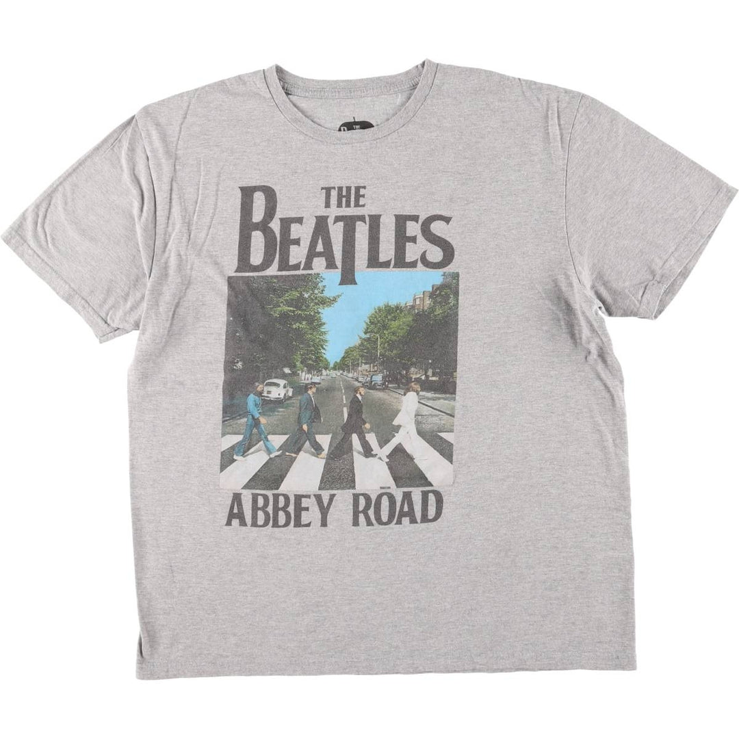 THE BEATLES The Beatles Band T-shirt Band T Men's L size cotton gray type Vintage Second Hand