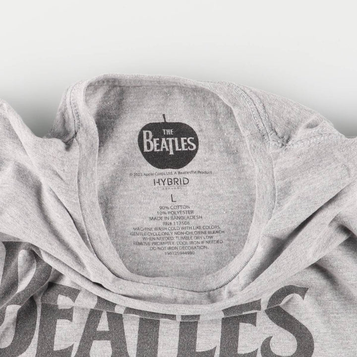 THE BEATLES The Beatles Band T-shirt Band T Men's L size cotton gray type Vintage Second Hand