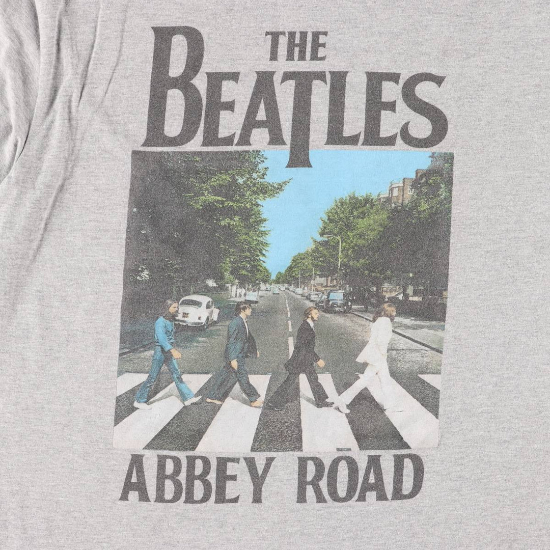 THE BEATLES The Beatles Band T-shirt Band T Men's L size cotton gray type Vintage Second Hand