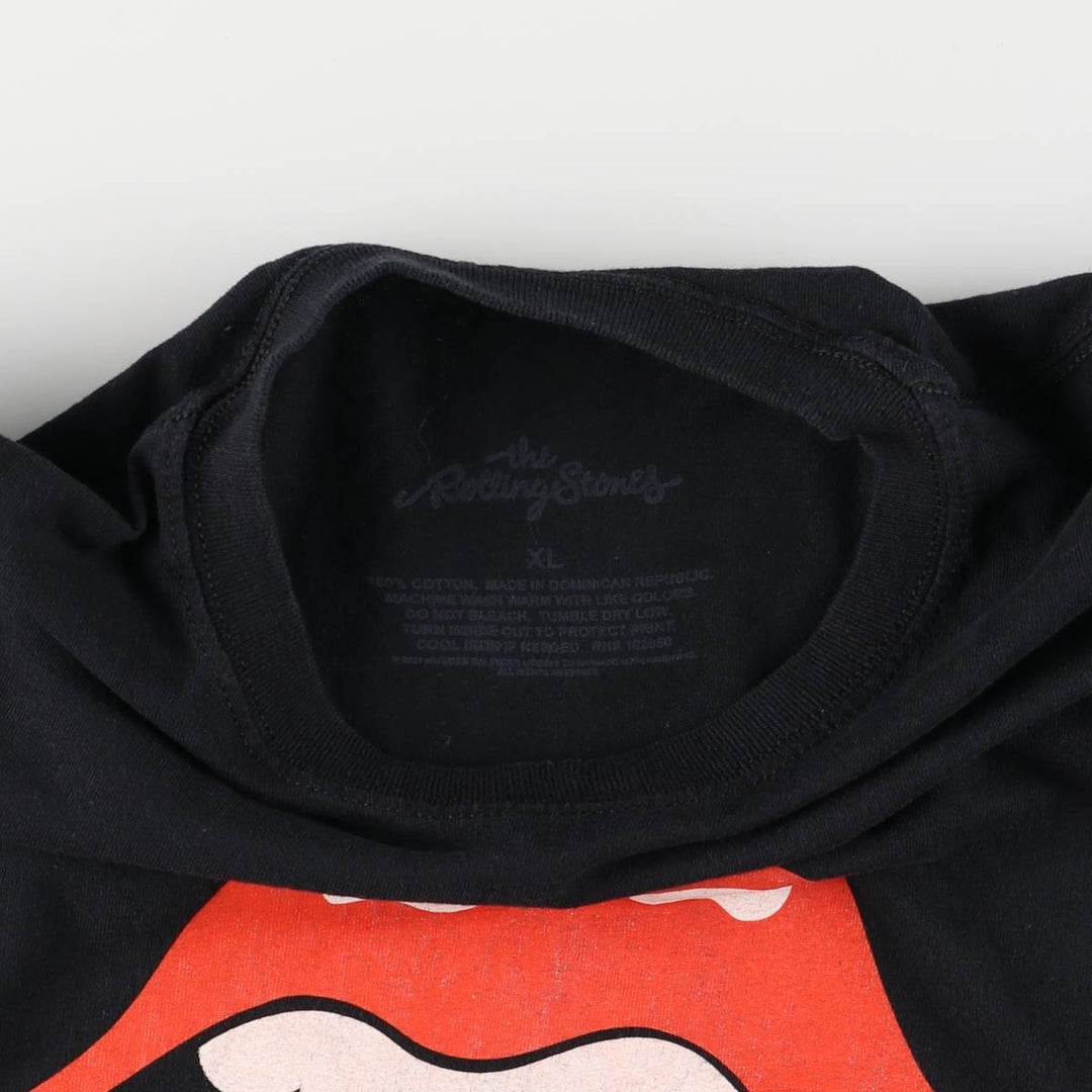 THE ROLLING STONES Band T-shirt, Men's XL size cotton black type Vintage Second Hand