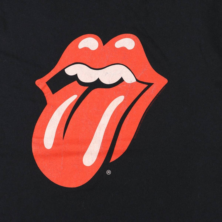 THE ROLLING STONES Band T-shirt, Men's XL size cotton black type Vintage Second Hand