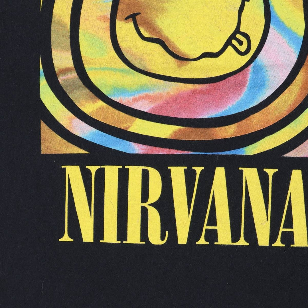 NIRVANA Nirvana Band T-shirt, Band T, Men's XL size cotton black type Vintage Second Hand