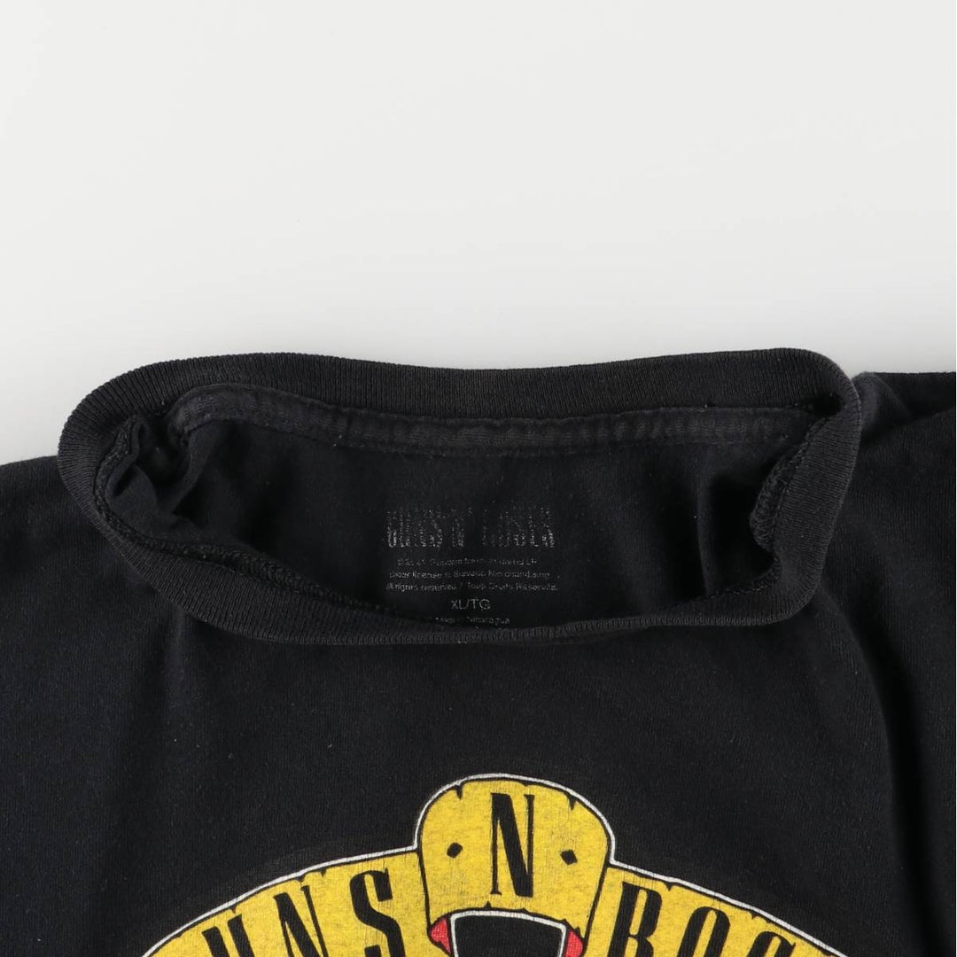 GUNS N' ROSES Guns N' Roses Band T-Shirt Band Tee Men's XL cotton black type Vintage Second Hand