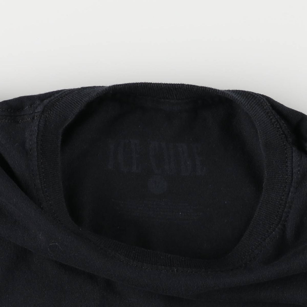 ICE CUBE Rap T-shirt, Men's M size cotton black type Vintage Second Hand