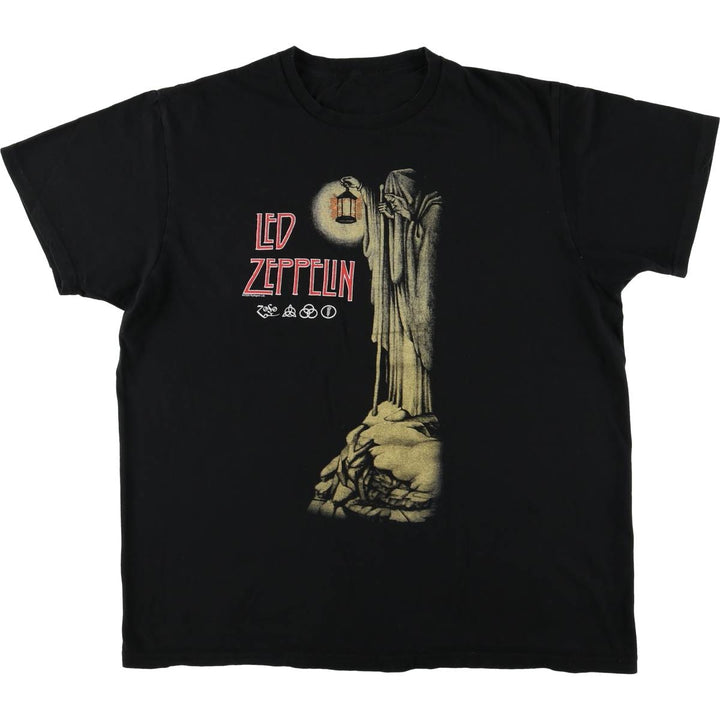 Led Zeppelin Band T-shirt, Band T, Men's M size unclear black type Vintage Second Hand