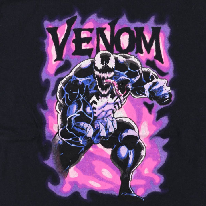 Marvel VENOM Character Print T-Shirt Men's XXL cotton black type Vintage Second Hand