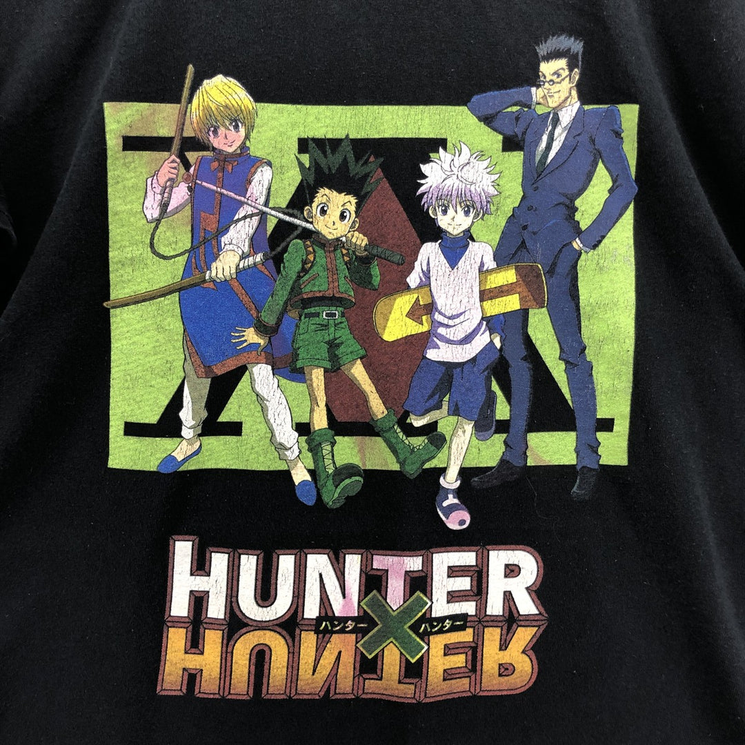 HUNTERxHUNTER Anime Character Print T-Shirt, Men's Size M cotton black type Vintage Second Hand