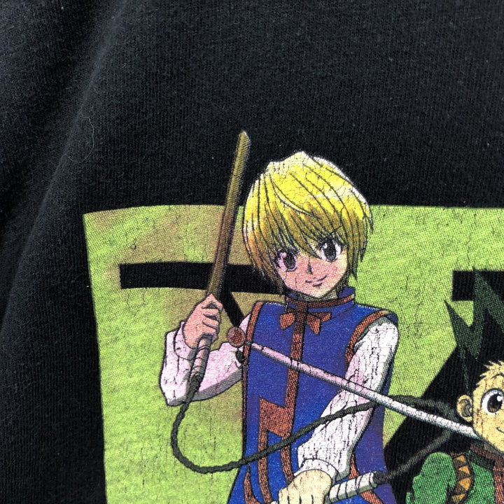 HUNTERxHUNTER Anime Character Print T-Shirt, Men's Size M cotton black type Vintage Second Hand