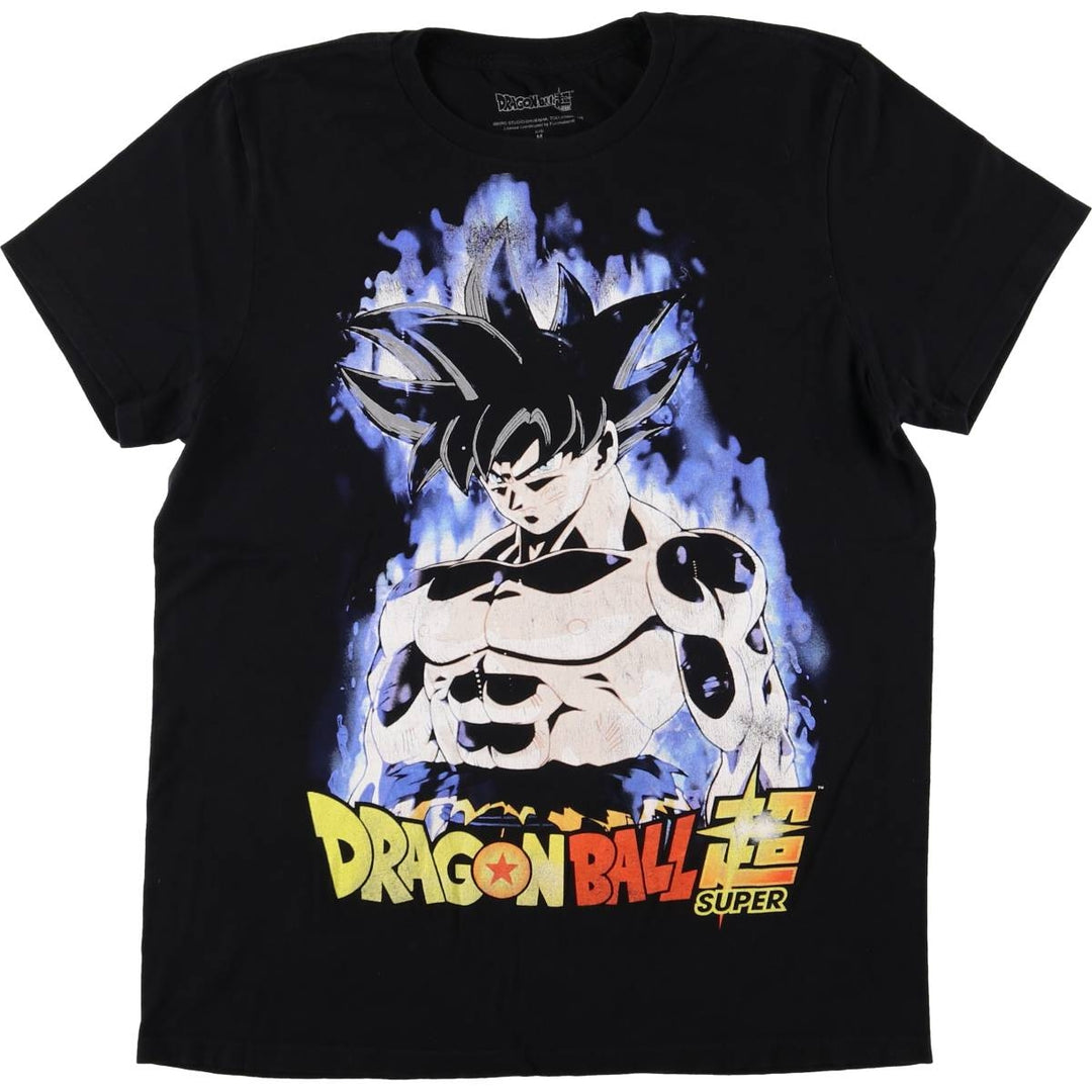 DRAGONBALL SUPER Dragon Ball Super Anime Character Print T-shirt Men's M size cotton black type Vintage Second Hand