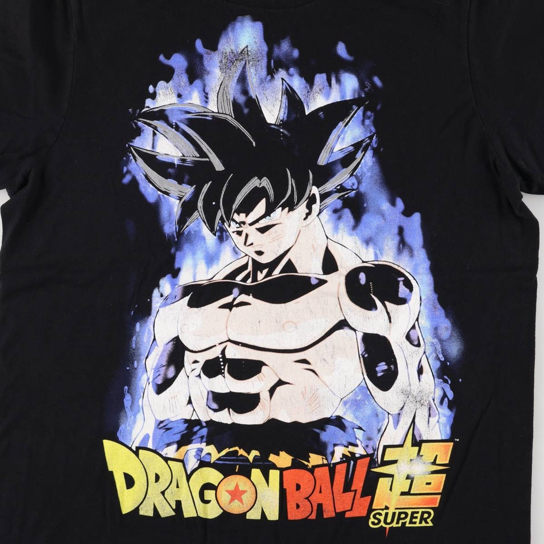 DRAGONBALL SUPER Dragon Ball Super Anime Character Print T-shirt Men's M size cotton black type Vintage Second Hand