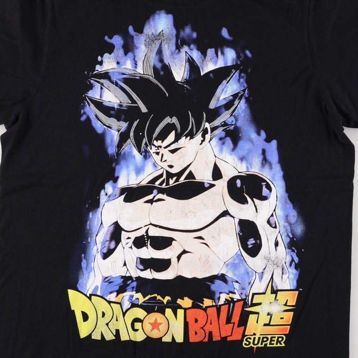 DRAGONBALL SUPER Dragon Ball Super Anime Character Print T-shirt Men's M size cotton black type Vintage Second Hand