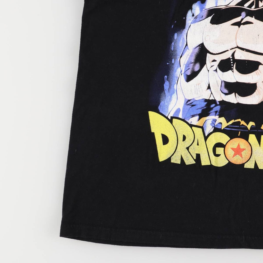 DRAGONBALL SUPER Dragon Ball Super Anime Character Print T-shirt Men's M size cotton black type Vintage Second Hand