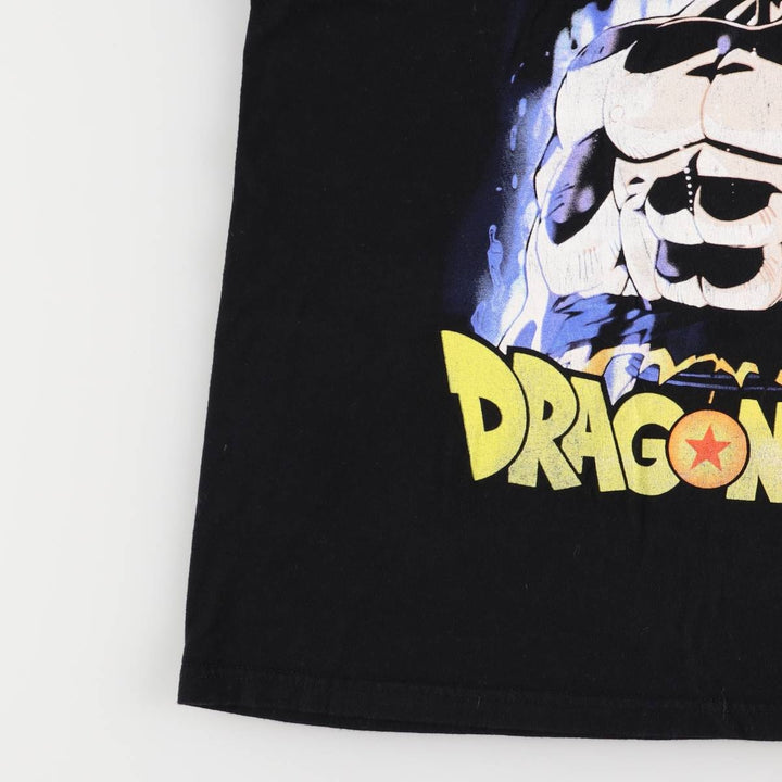 DRAGONBALL SUPER Dragon Ball Super Anime Character Print T-shirt Men's M size cotton black type Vintage Second Hand