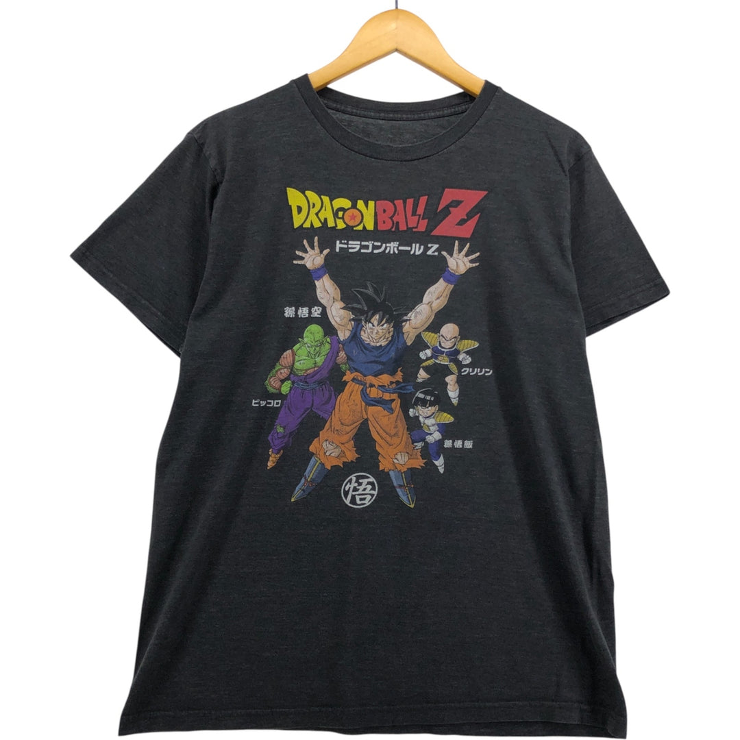 DRAGONBALL Z Dragon Ball Z Anime Character Print T-shirt Men's M size unclear Charcoal Vintage Second Hand
