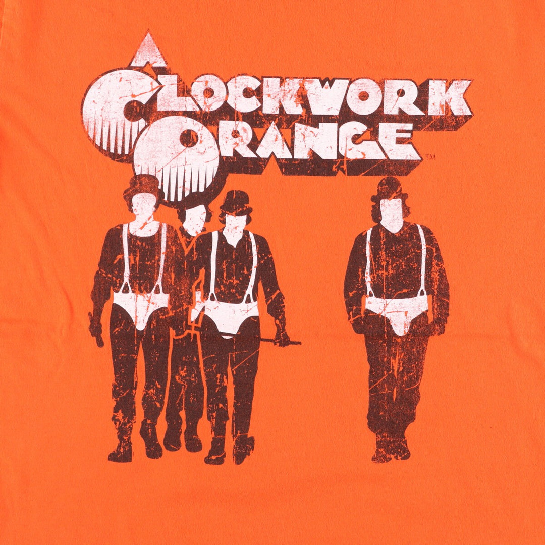STANLEY KUBRICK COLLECTION CLOCKWORK ORANGE A Clockwork Orange Movie T-shirt Men's M size unclear orange type Vintage Second Hand