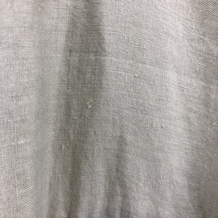 90'S Gooch short sleeve linen shirt, men's XL size, vintage linen Khaki type Vintage Second Hand