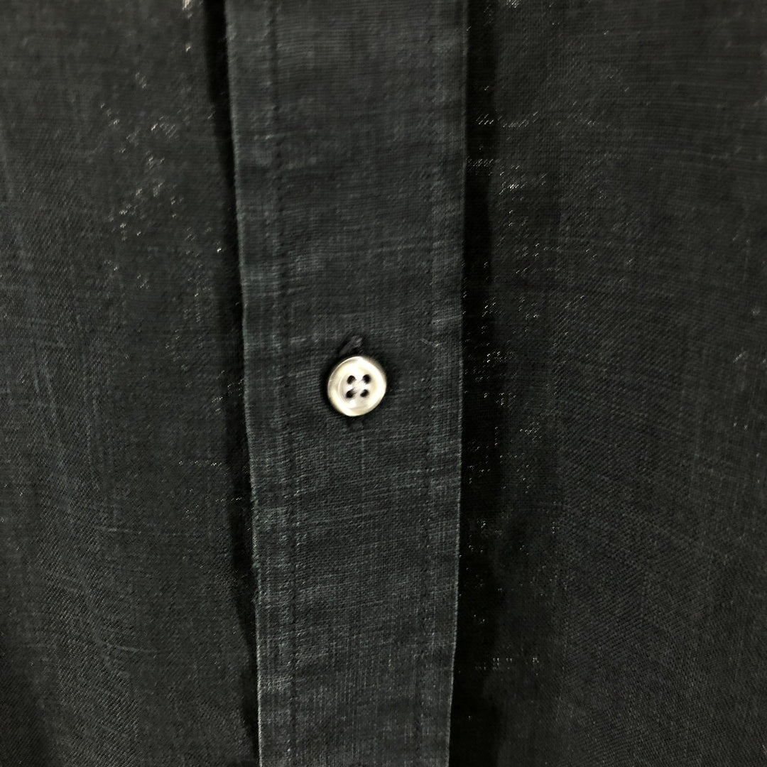 Jos.A.BANK short sleeve linen button-down shirt, men's size XL linen black type Vintage Second Hand