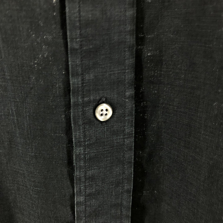 Jos.A.BANK short sleeve linen button-down shirt, men's size XL linen black type Vintage Second Hand