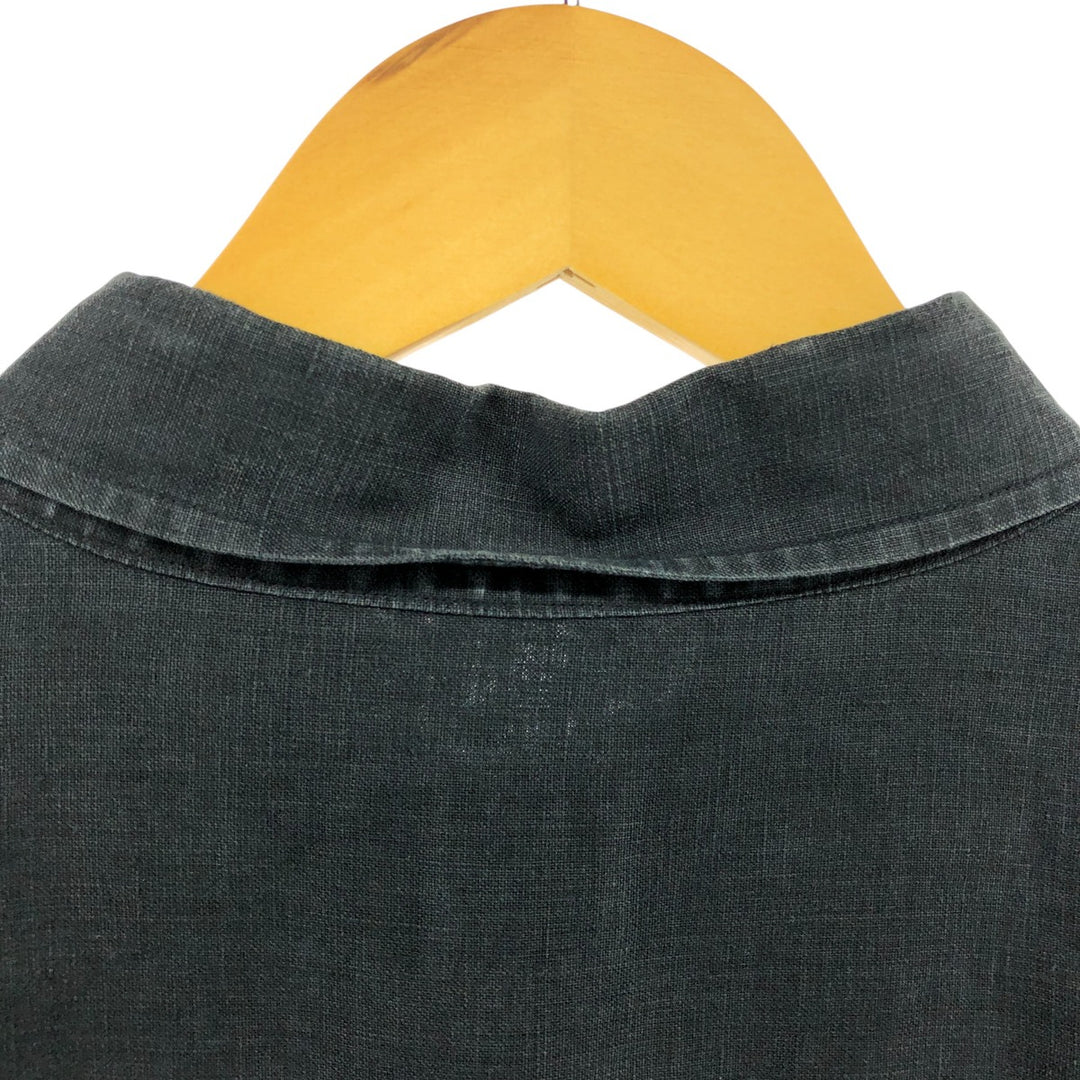 Jos.A.BANK short sleeve linen button-down shirt, men's size XL linen black type Vintage Second Hand