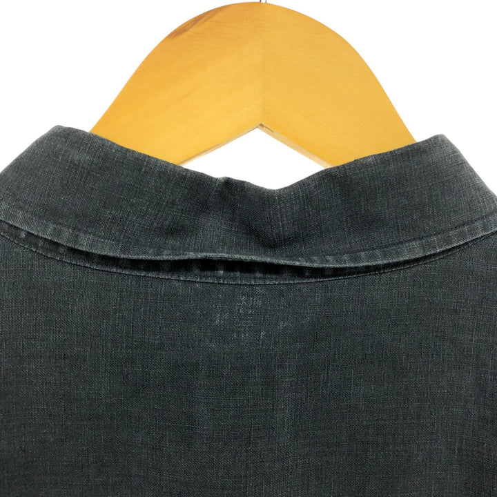 Jos.A.BANK short sleeve linen button-down shirt, men's size XL linen black type Vintage Second Hand