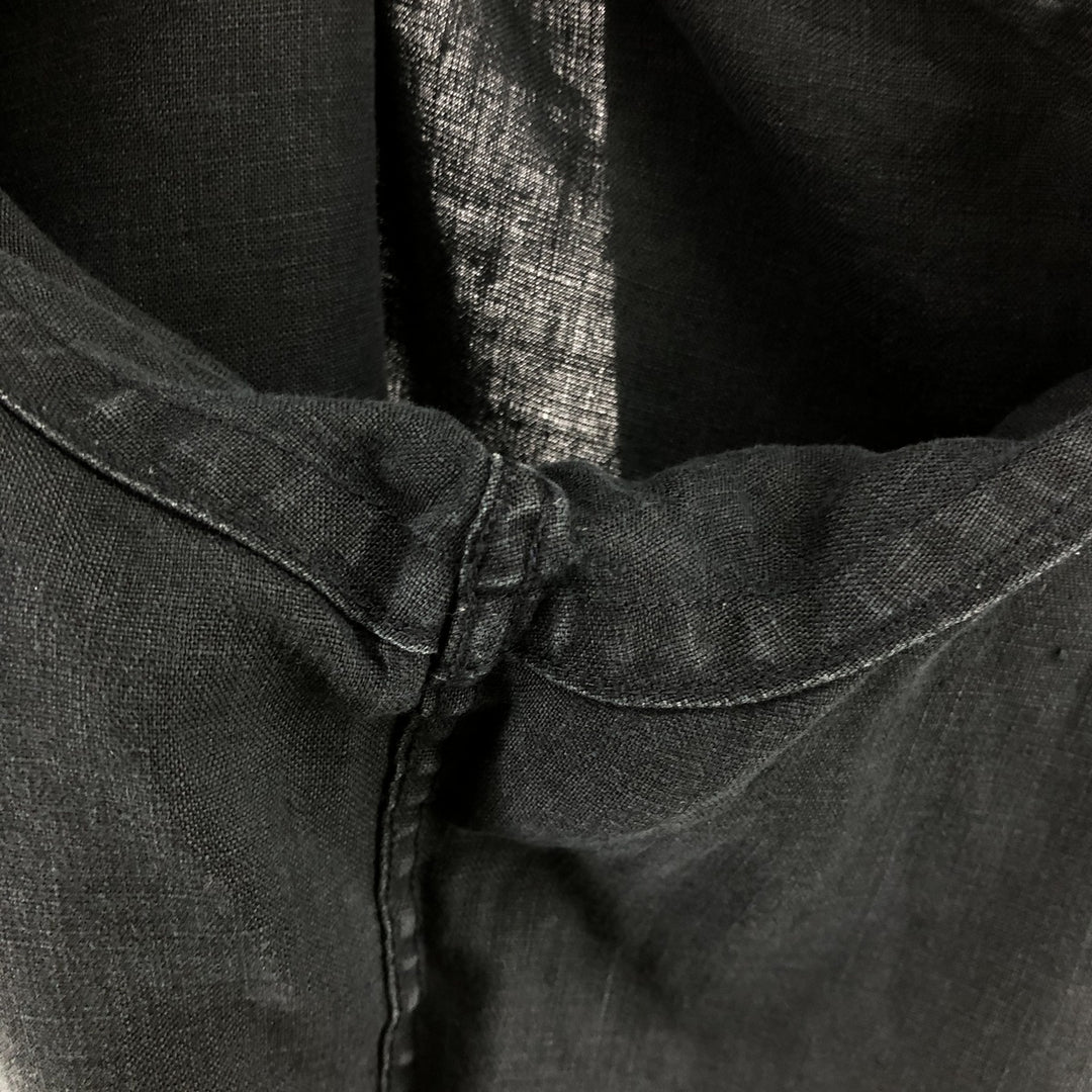 Jos.A.BANK short sleeve linen button-down shirt, men's size XL linen black type Vintage Second Hand