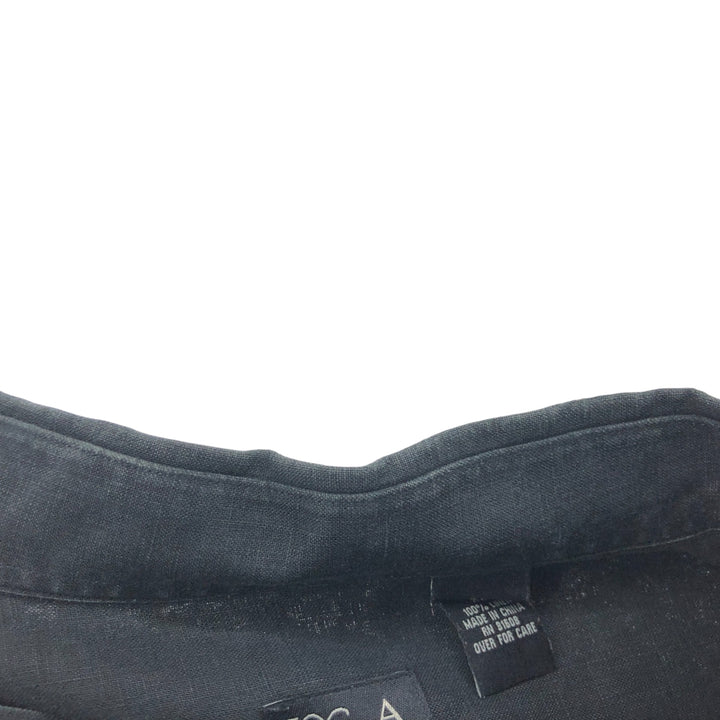 Jos.A.BANK short sleeve linen button-down shirt, men's size XL linen black type Vintage Second Hand