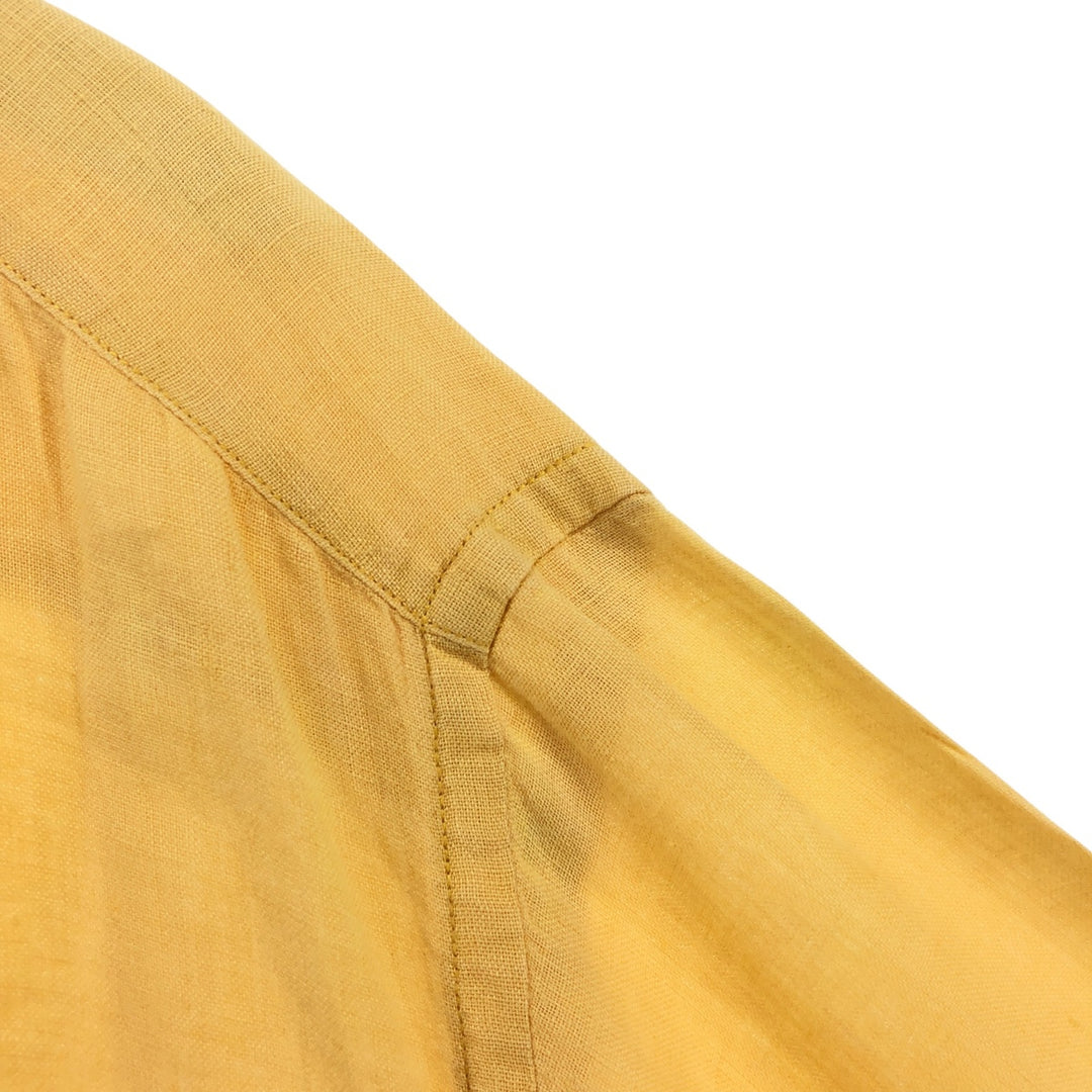 00'S Banana Republic Short Sleeve Linen Shirt Box Shirt Men's XL Size linen orange type Vintage Second Hand
