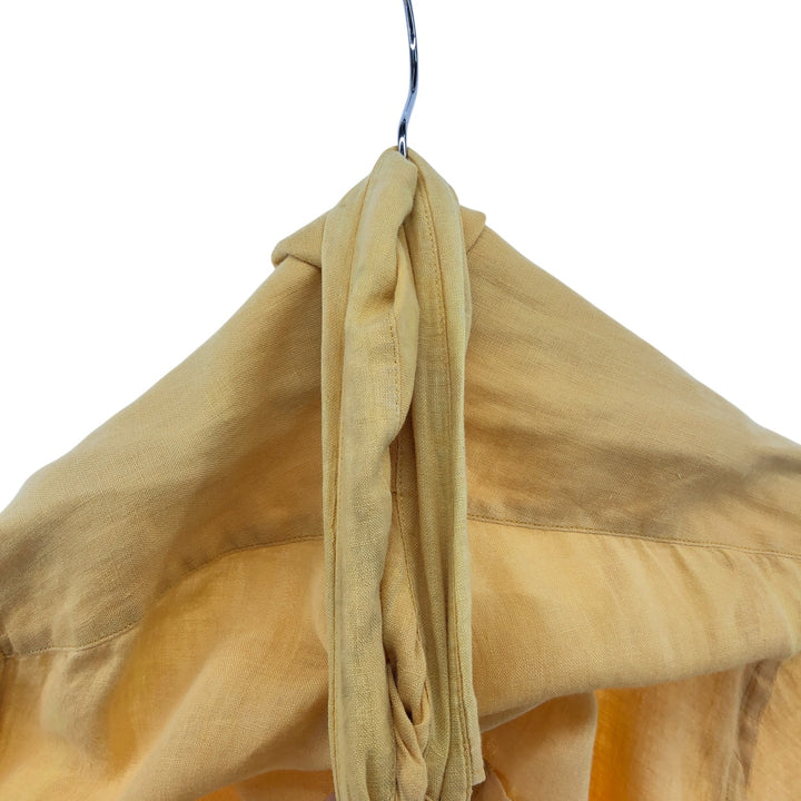 00'S Banana Republic Short Sleeve Linen Shirt Box Shirt Men's XL Size linen orange type Vintage Second Hand