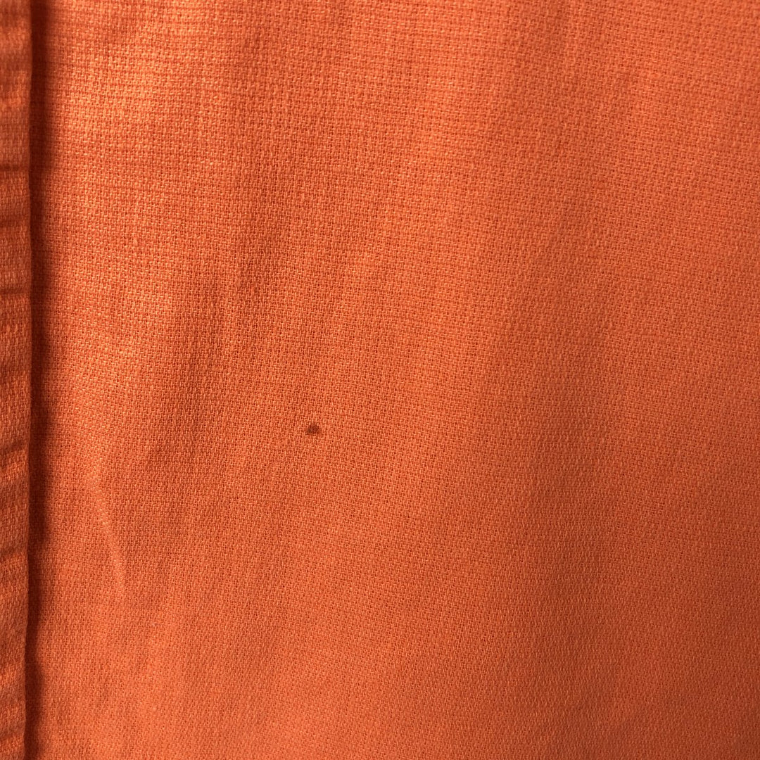 Ralph Lauren POLO by Ralph Lauren short sleeve linen shirt, men's size L linen orange type Vintage Second Hand