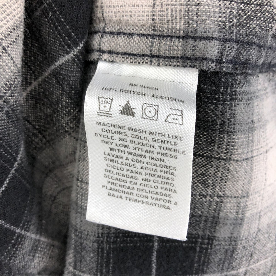 Pendleton PENDLETON MASON Ombre Check Long Sleeve Button Down Light Flannel Check Shirt Men's L size cotton black type Vintage Second Hand