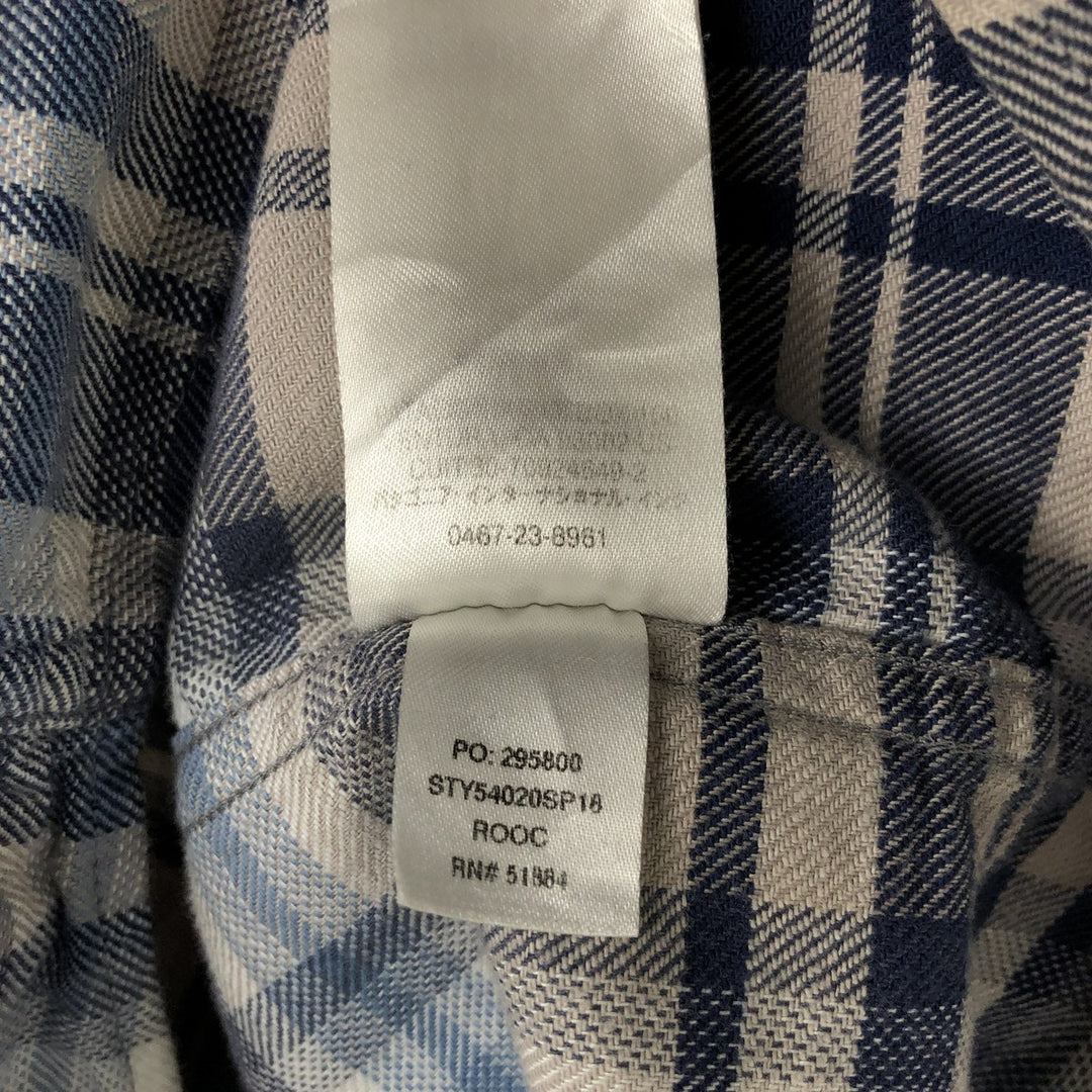 Patagonia Lightweight Fjord Flannel Shirt 54020SP18 Long Sleeve Flannel Check Shirt Men's Size L Organic cotton blue type Vintage Second Hand