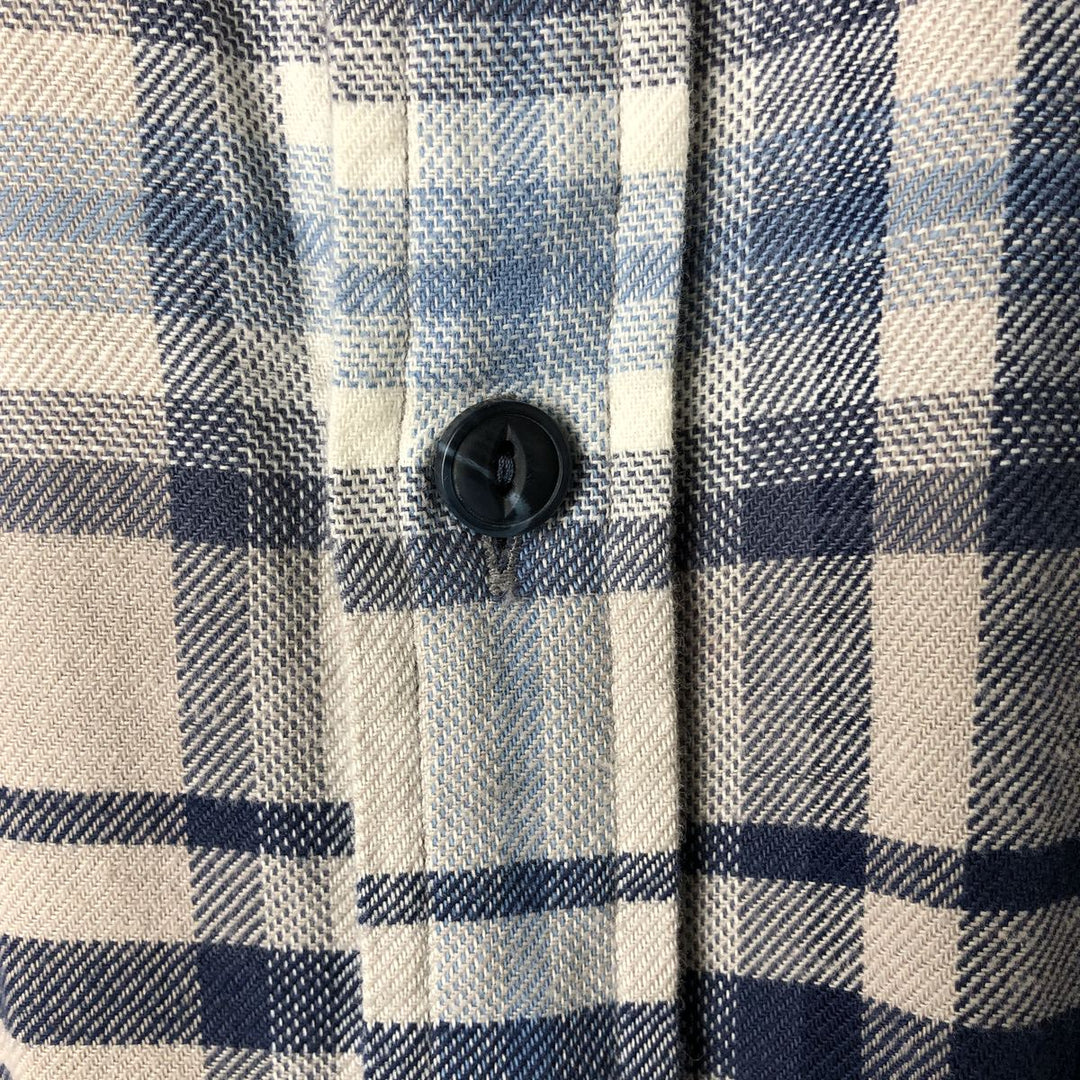 Patagonia Lightweight Fjord Flannel Shirt 54020SP18 Long Sleeve Flannel Check Shirt Men's Size L Organic cotton blue type Vintage Second Hand