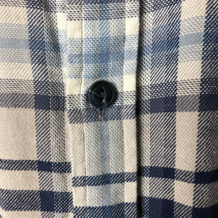 Patagonia Lightweight Fjord Flannel Shirt 54020SP18 Long Sleeve Flannel Check Shirt Men's Size L Organic cotton blue type Vintage Second Hand