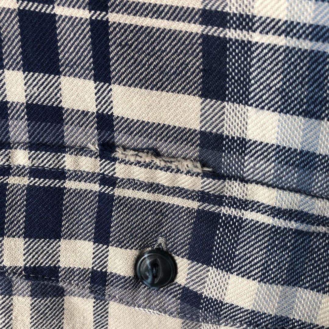 Patagonia Lightweight Fjord Flannel Shirt 54020SP18 Long Sleeve Flannel Check Shirt Men's Size L Organic cotton blue type Vintage Second Hand