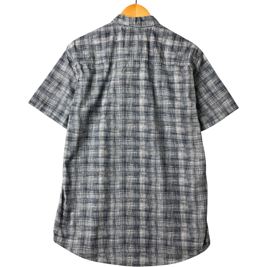Armani ARMANI EXCHANGE Short Sleeve Cotton Check Shirt, Men's Size L cotton white type Vintage Second Hand
