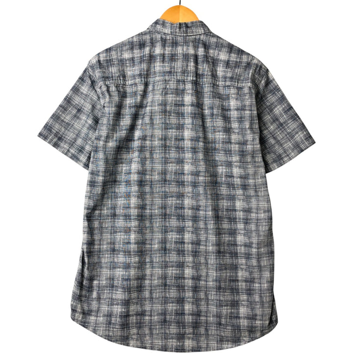 Armani ARMANI EXCHANGE Short Sleeve Cotton Check Shirt, Men's Size L cotton white type Vintage Second Hand