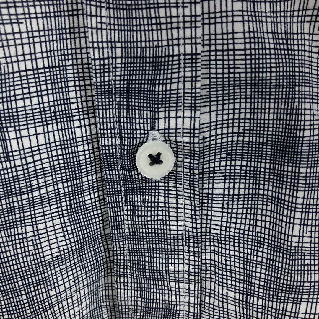Armani ARMANI EXCHANGE Short Sleeve Cotton Check Shirt, Men's Size L cotton white type Vintage Second Hand