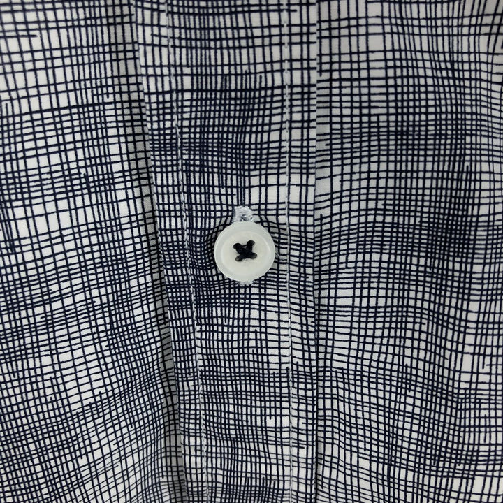 Armani ARMANI EXCHANGE Short Sleeve Cotton Check Shirt, Men's Size L cotton white type Vintage Second Hand