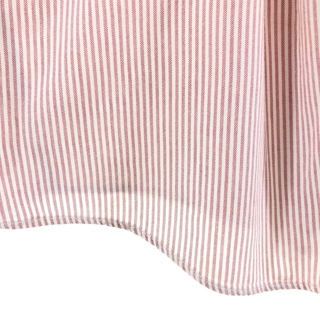 Vintage 1990'S Lands' End short-sleeved button-down striped shirt, made in the USA, size L. unclear red type Vintage Second Hand