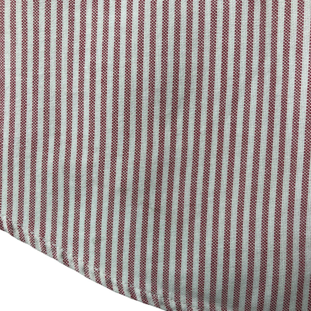 Vintage 1990'S Lands' End short-sleeved button-down striped shirt, made in the USA, size L. unclear red type Vintage Second Hand