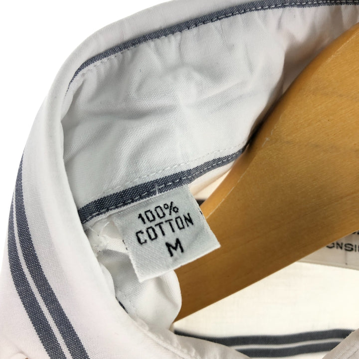 Christian Dior Short Sleeve Cotton Striped Shirt Box Shirt Men's M Size cotton white type Vintage Second Hand