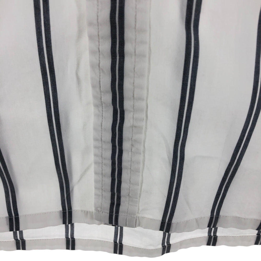 Christian Dior Short Sleeve Cotton Striped Shirt Box Shirt Men's M Size cotton white type Vintage Second Hand