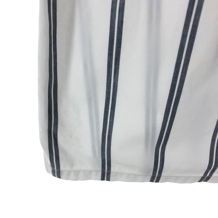 Christian Dior Short Sleeve Cotton Striped Shirt Box Shirt Men's M Size cotton white type Vintage Second Hand