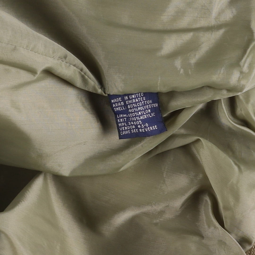 90'S Par Four Derby Jacket Cup Shoulder Jacket Men's M Size Vintage cotton Beige type Vintage Second Hand