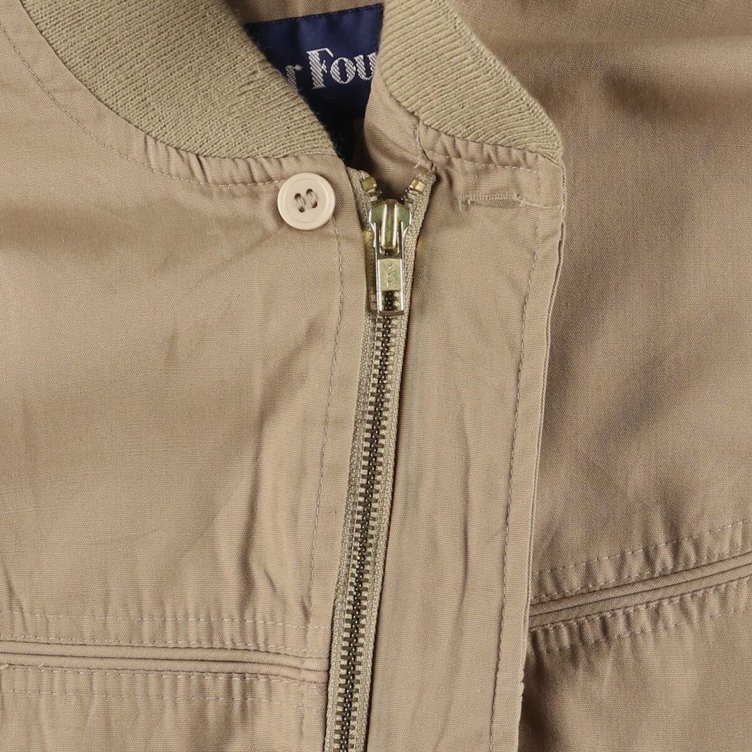 90'S Par Four Derby Jacket Cup Shoulder Jacket Men's M Size Vintage cotton Beige type Vintage Second Hand