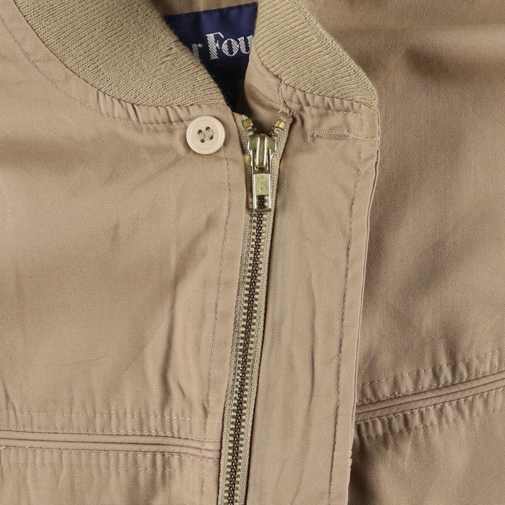90'S Par Four Derby Jacket Cup Shoulder Jacket Men's M Size Vintage cotton Beige type Vintage Second Hand