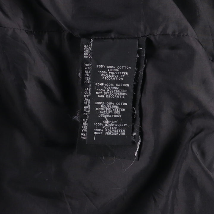 Harley-Davidson Eagle Pattern Cotton Blouson Men's Size L cotton black type Vintage Second Hand